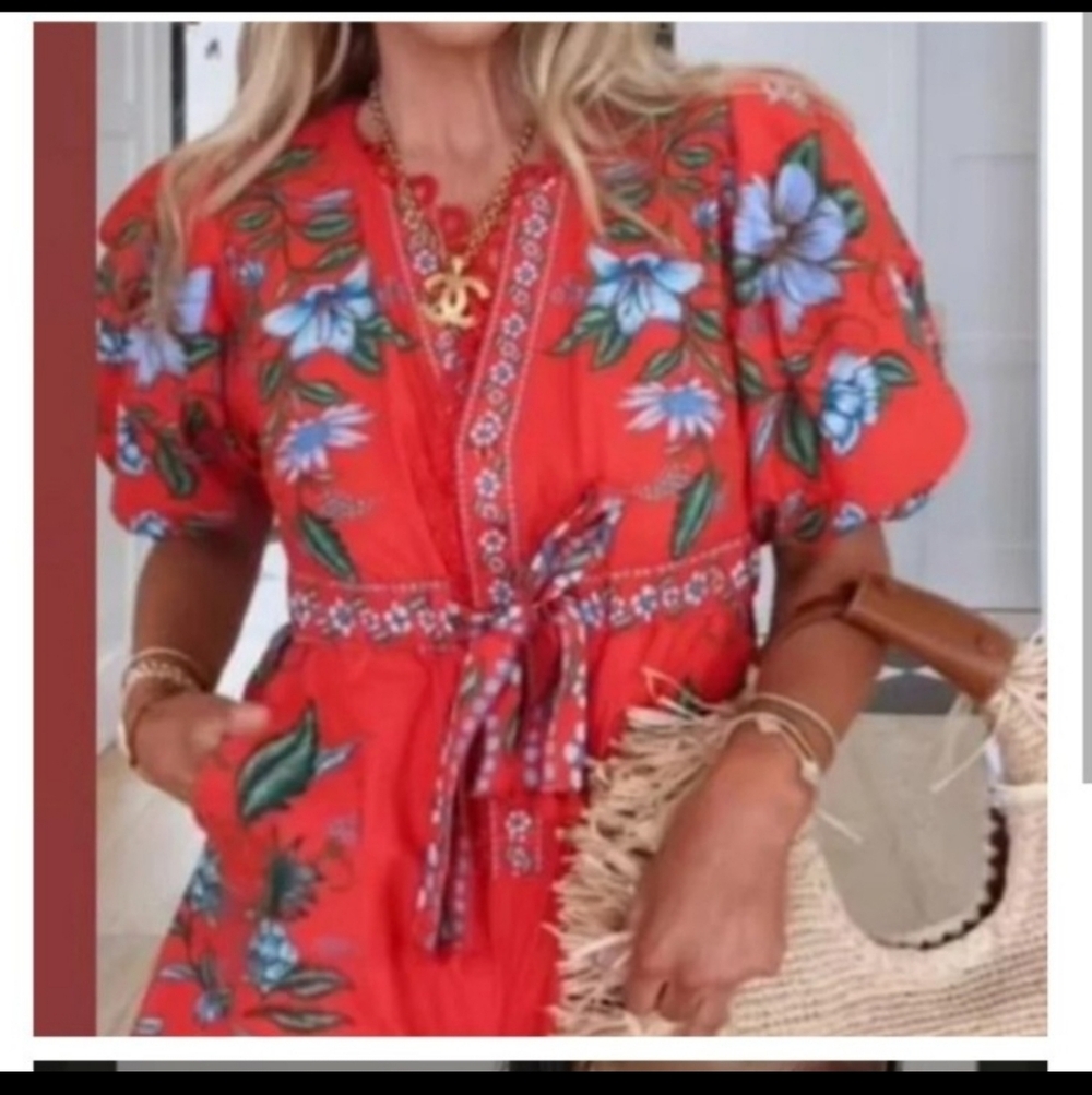 FARM Rio Red Romper - Picture 2 of 4